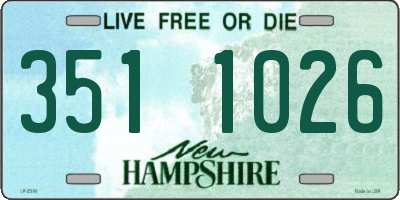 NH license plate 3511026