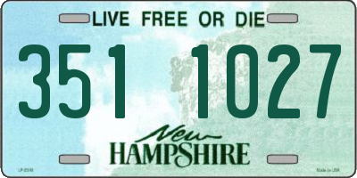 NH license plate 3511027