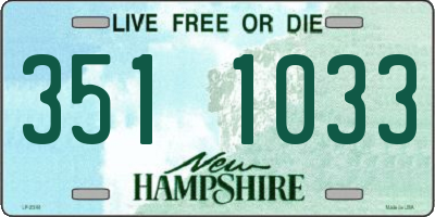 NH license plate 3511033