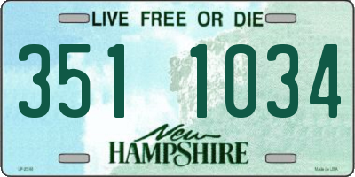 NH license plate 3511034