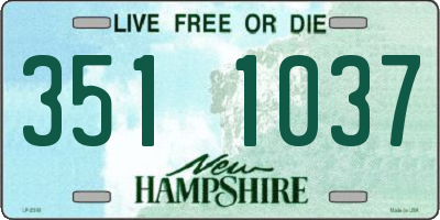 NH license plate 3511037