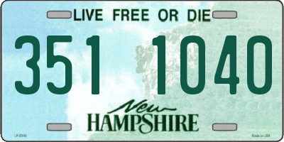 NH license plate 3511040