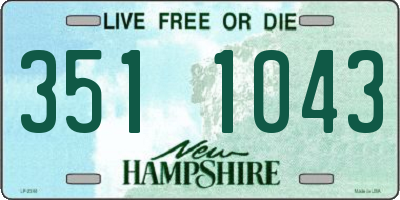 NH license plate 3511043