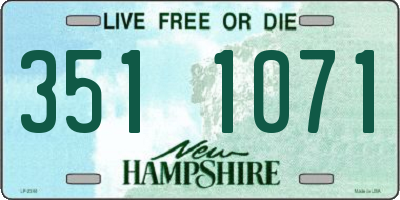 NH license plate 3511071
