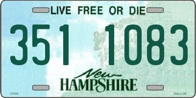 NH license plate 3511083