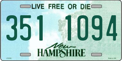NH license plate 3511094