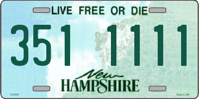 NH license plate 3511111