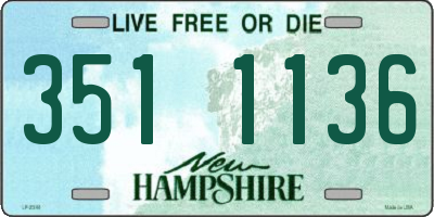 NH license plate 3511136