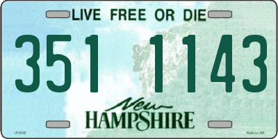 NH license plate 3511143