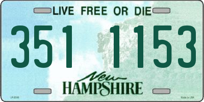NH license plate 3511153