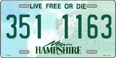 NH license plate 3511163