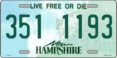 NH license plate 3511193
