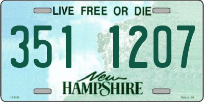 NH license plate 3511207