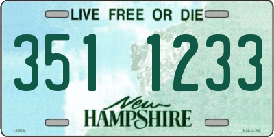 NH license plate 3511233