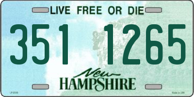 NH license plate 3511265