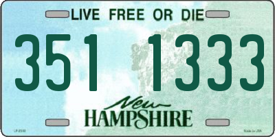 NH license plate 3511333