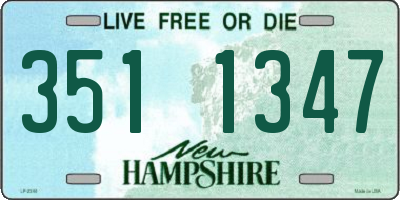 NH license plate 3511347