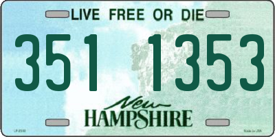 NH license plate 3511353