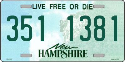 NH license plate 3511381