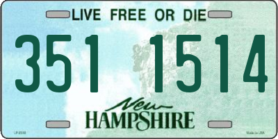 NH license plate 3511514
