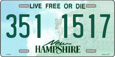 NH license plate 3511517
