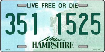 NH license plate 3511525