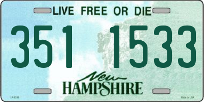 NH license plate 3511533