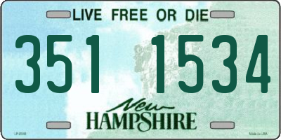 NH license plate 3511534