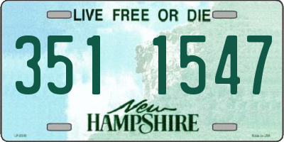 NH license plate 3511547