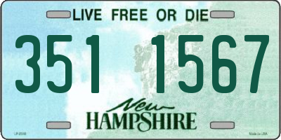 NH license plate 3511567