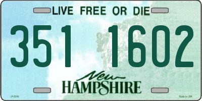 NH license plate 3511602
