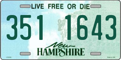 NH license plate 3511643