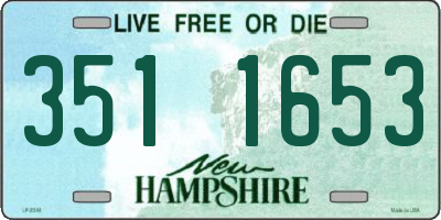 NH license plate 3511653