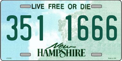 NH license plate 3511666