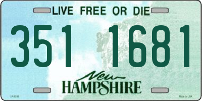 NH license plate 3511681