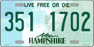 NH license plate 3511702
