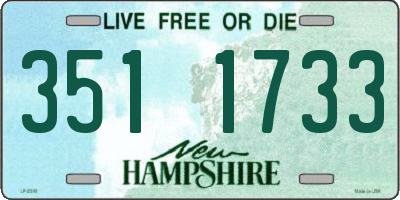 NH license plate 3511733