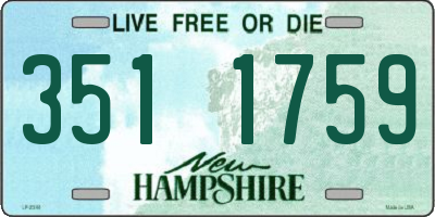 NH license plate 3511759