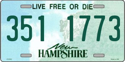 NH license plate 3511773
