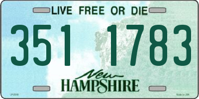 NH license plate 3511783