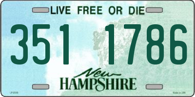 NH license plate 3511786