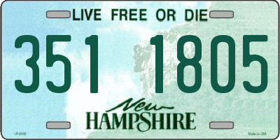NH license plate 3511805