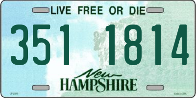 NH license plate 3511814