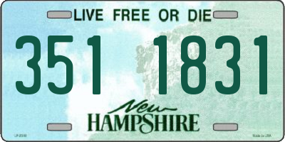 NH license plate 3511831