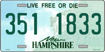 NH license plate 3511833