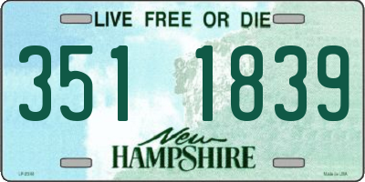 NH license plate 3511839