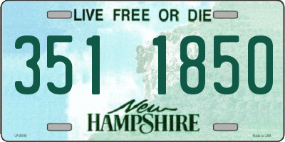 NH license plate 3511850