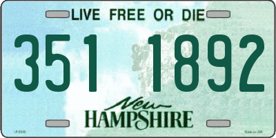 NH license plate 3511892