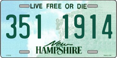 NH license plate 3511914