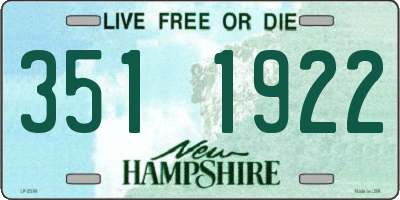 NH license plate 3511922